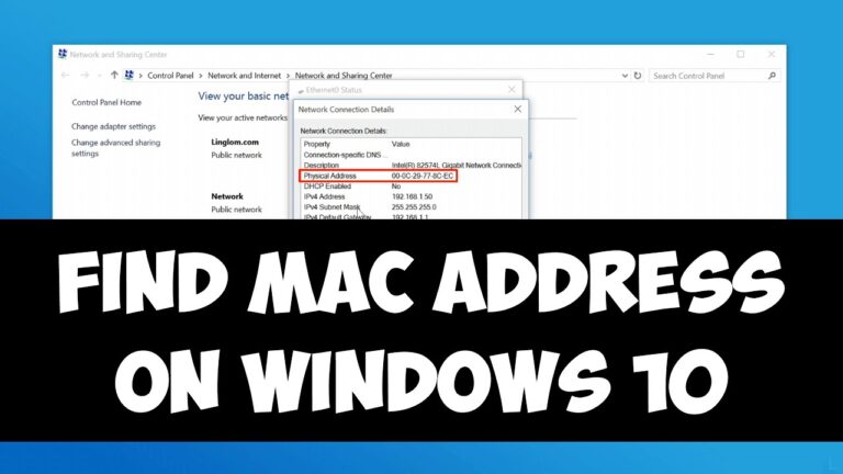 MAC Address in Windows 10